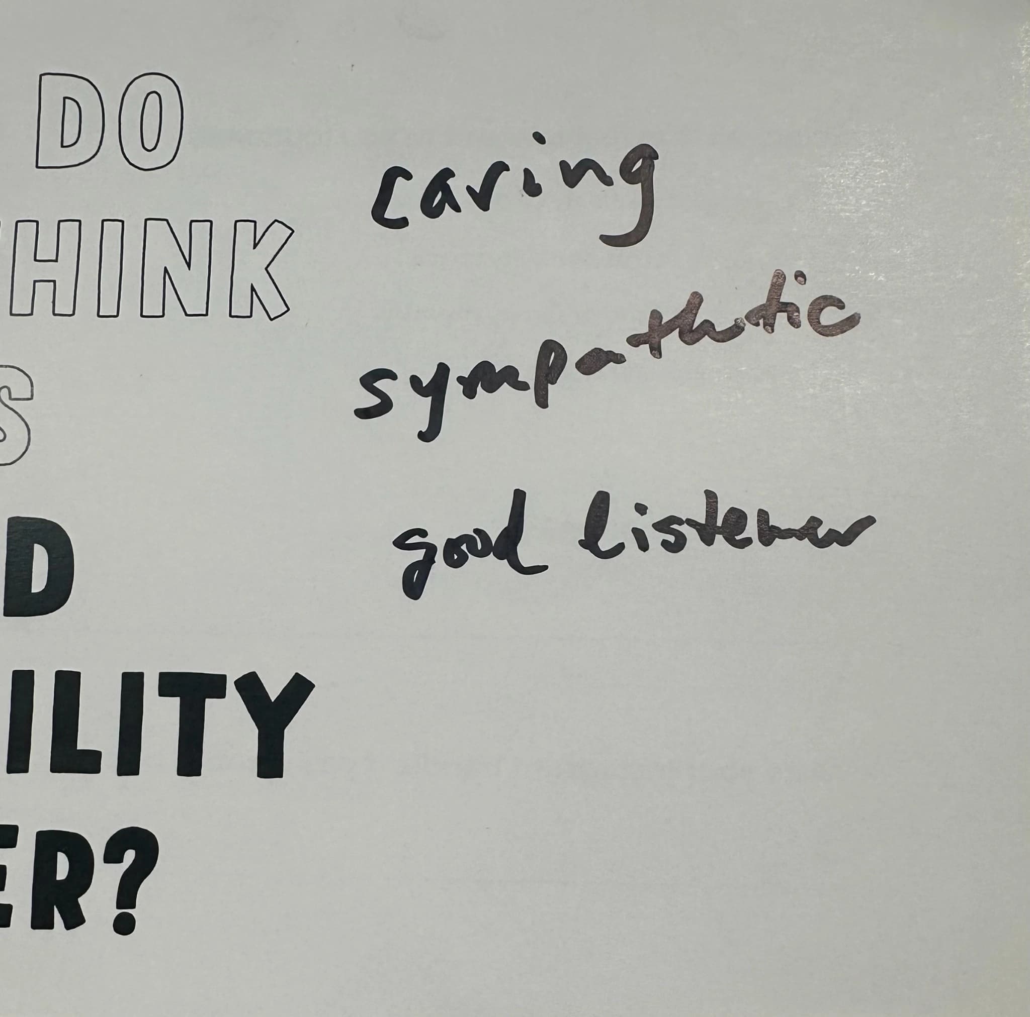caring sympathetic good listener